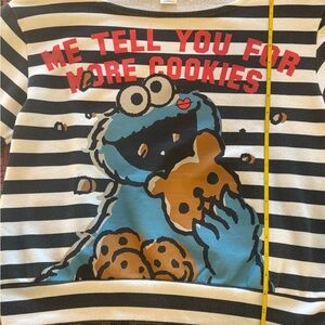 Striped Cookie Monster Sweatshirt